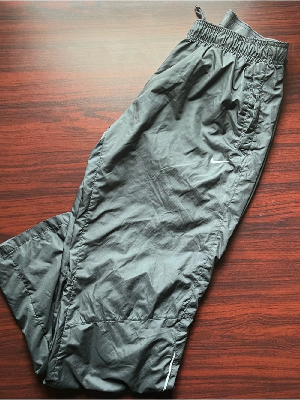 Nike Storm Fit Pants Reflective Baggy Track Pants Size Large Dark Gray